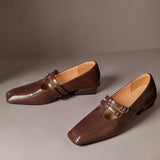Rikke | Elegantes zapatos Mary Jane de piel con doble correa
