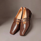 Rikke | Elegantes zapatos Mary Jane de piel con doble correa