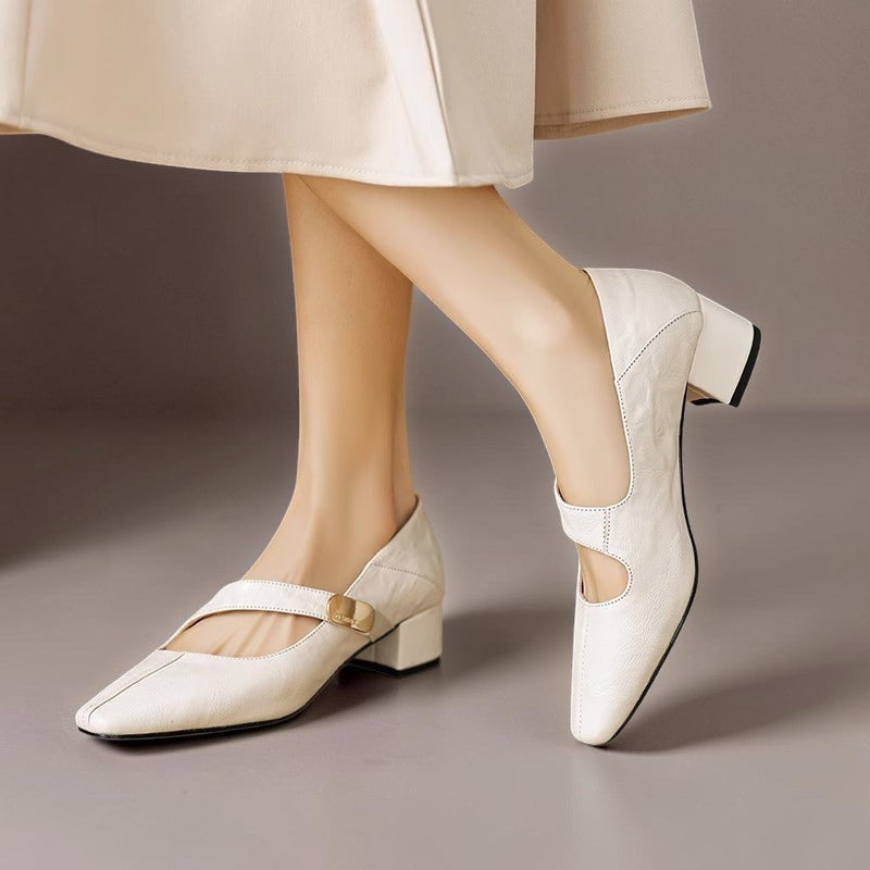 Else | Elegantes zapatos Mary Jane con hebilla dorada