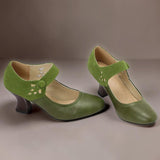 Bente | Zapatos de tacón elegantes con correa en el tobillo y tacón de bloque