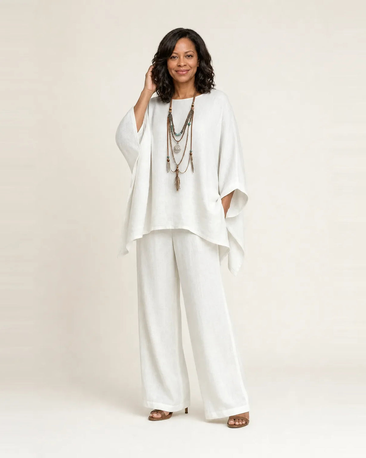 Majol | Set de lino con aspecto de lino