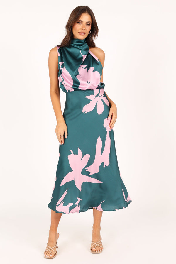 Petal and Pup USA DRESSES Vestido largo con cuello halter Anabelle - Verde Rosa
