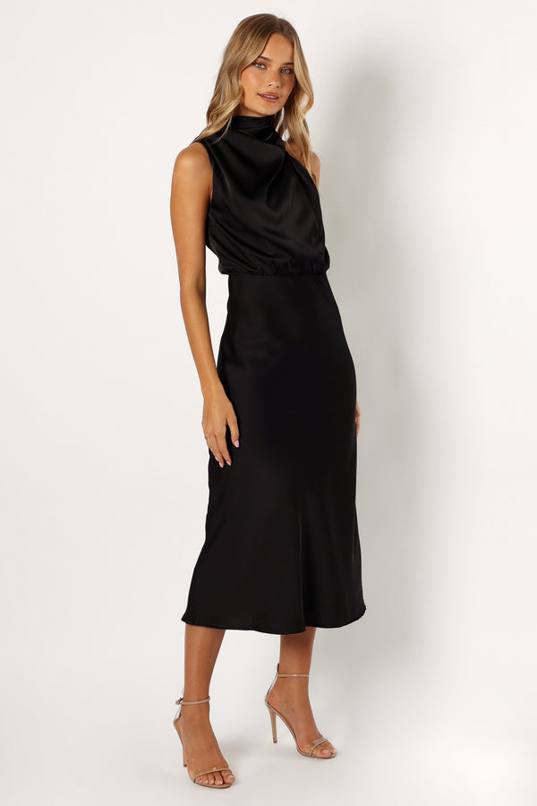 Petal and Pup USA DRESSES Vestido midi con cuello halter Anabelle - Negro