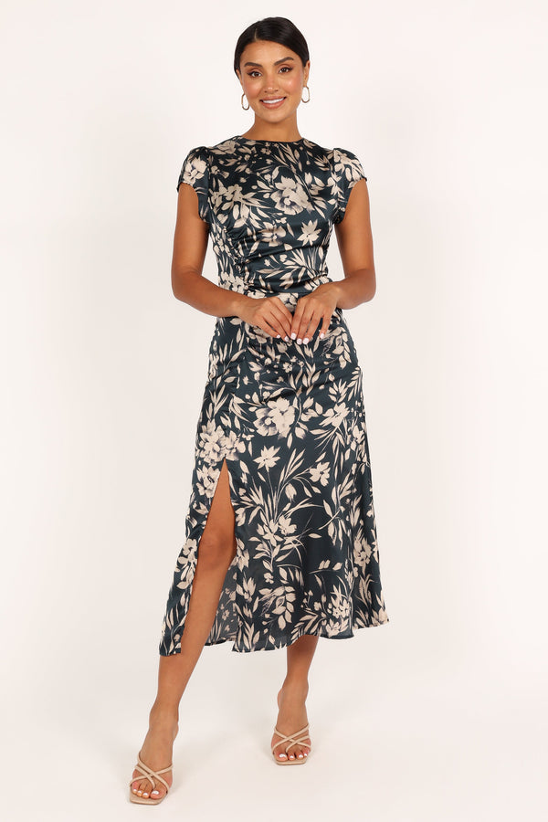Petal and Pup USA DRESSES Vestido midi Lisbeth - Verde floral